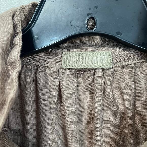 CP Shades 100% Linen Tunic Top Size S Brown Oversized Lagenlook Boho - Picture 5 of 7